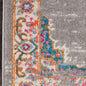 10' Gray And Gold Medallion Distressed Runner Rug