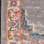 10' Gray And Gold Medallion Distressed Runner Rug