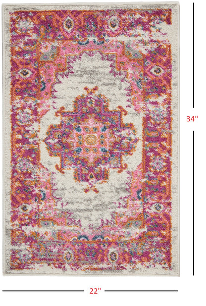 5' X 7' Fuchsia Power Loom Area Rug