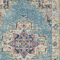 2' X 3' Blue And Ivory Southwestern Distressed Area Rug