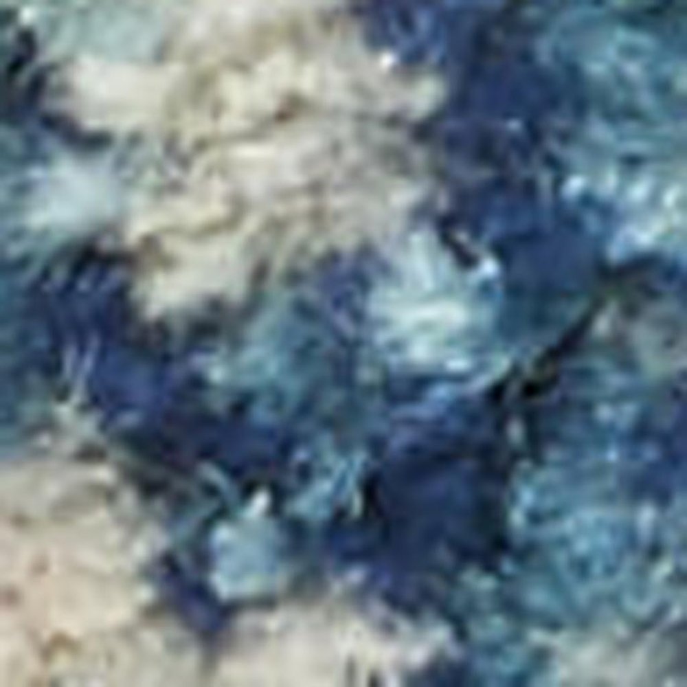 8' Blue And Ivory Southwestern Distressed Runner Rug