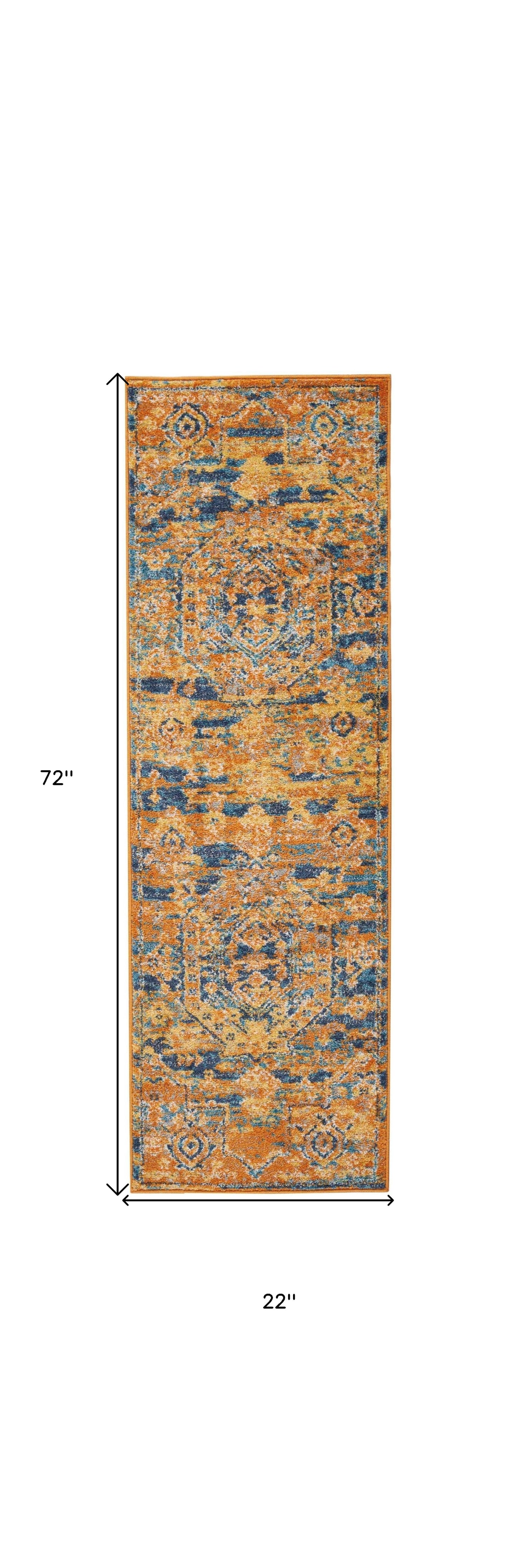 8' Sunset Power Loom Runner Rug