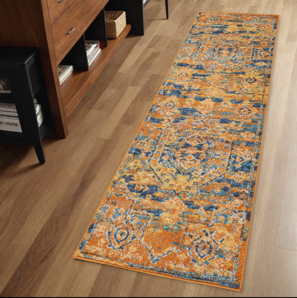 8' Sunset Power Loom Runner Rug