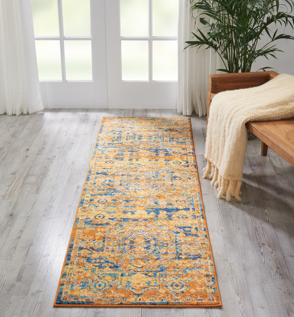 8' Sunset Power Loom Runner Rug