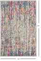 2' X 3' Ivory And Blue Abstract Area Rug