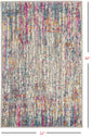 8' X 10' Pink And Ivory Abstract Power Loom Area Rug