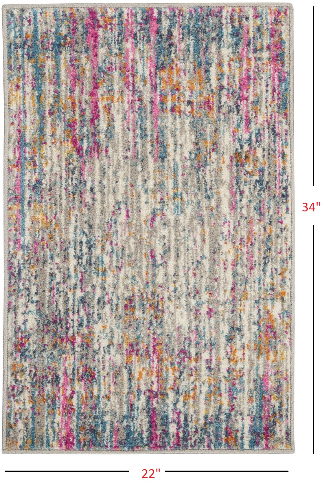 8' X 10' Pink And Ivory Abstract Power Loom Area Rug