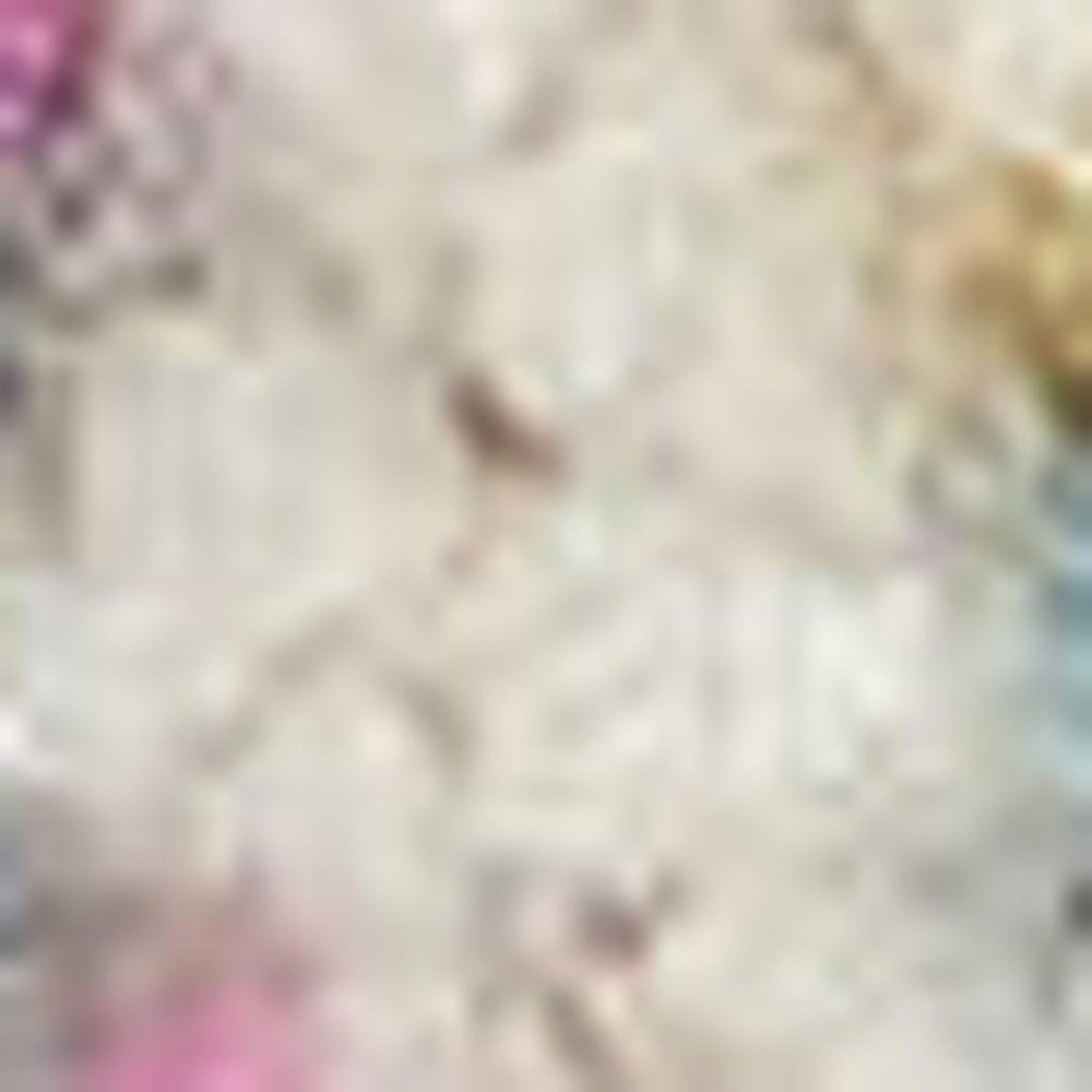 5' Ivory And Blue Abstract Round Rug