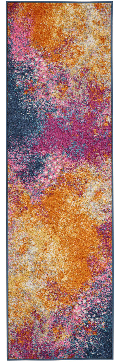 7' X 10' Sunset Abstract Power Loom Area Rug