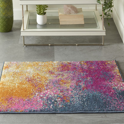 7' X 10' Sunset Abstract Power Loom Area Rug