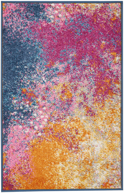 7' X 10' Sunset Abstract Power Loom Area Rug