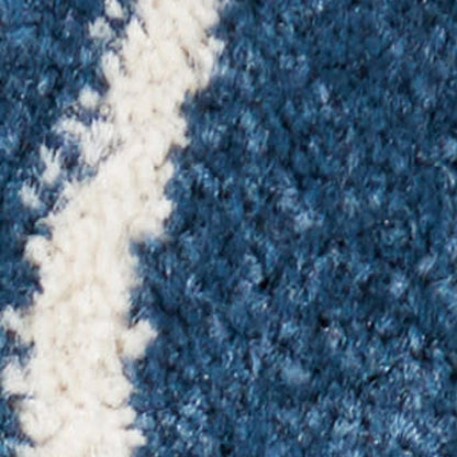 10' Blue And Gold Floral Runner Rug