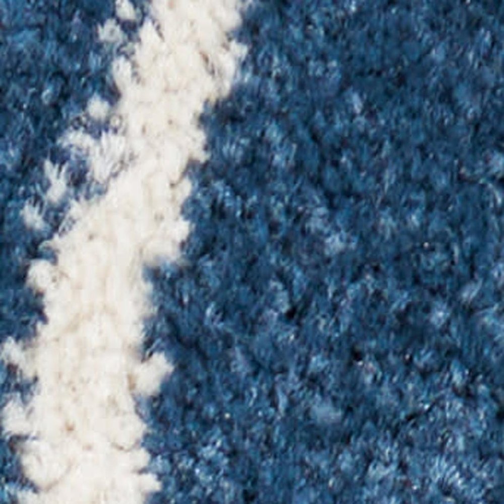 10' Blue And Gold Floral Runner Rug