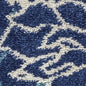 2' X 3' Blue And Ivory Floral Area Rug