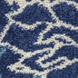 8' X 10' Blue And Ivory Floral Area Rug