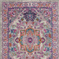 10' Light Gray And Pink Medallion Runner Rug