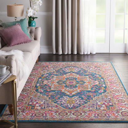 5' X 7' Teal Blue Power Loom Area Rug