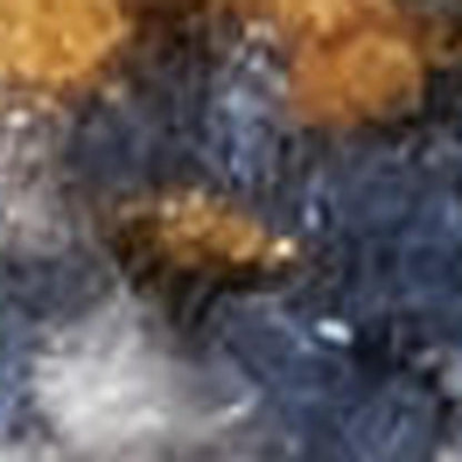 5' X 7' Gray Blue And Orange Quatrefoil Distressed Area Rug