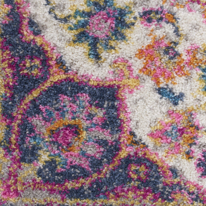 7' X 10' Pink And Green Dhurrie Area Rug