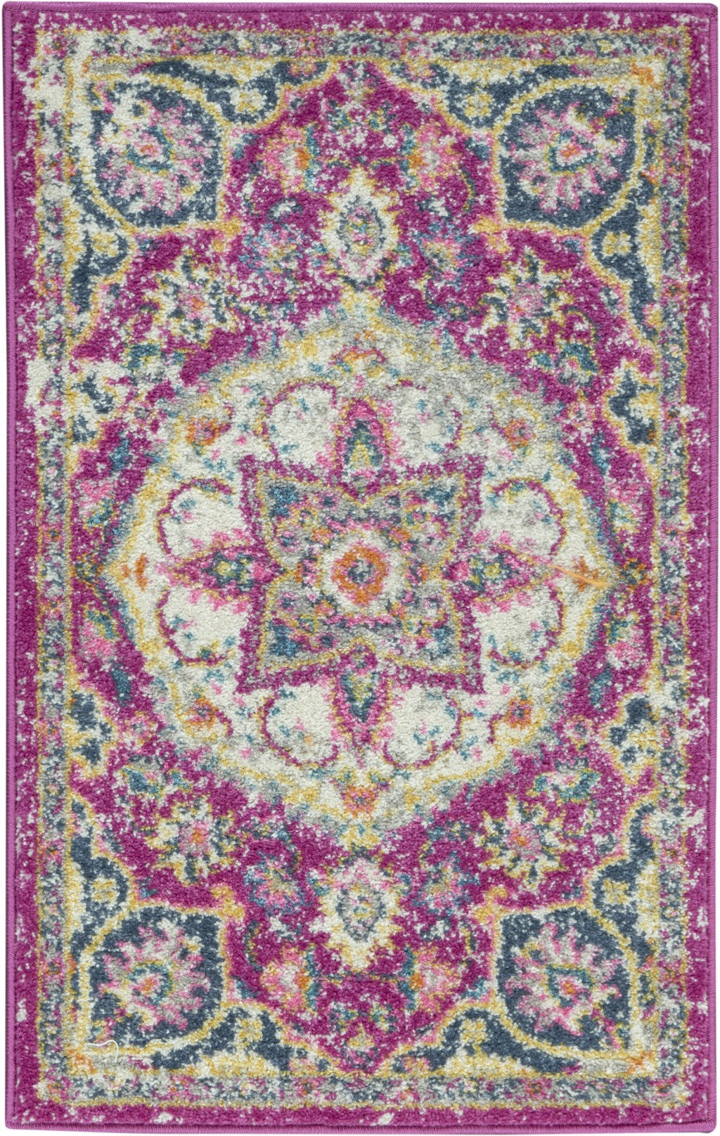 8' Pink Dhurrie Runner Rug