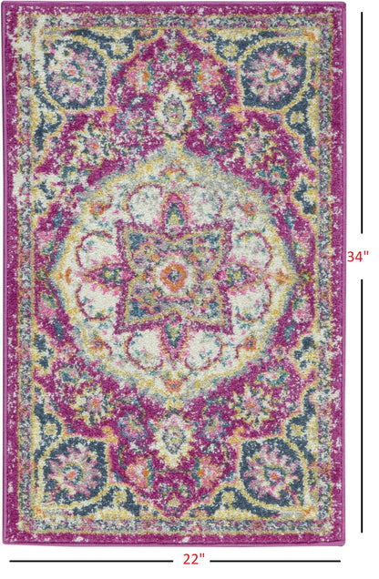 8' Pink Dhurrie Runner Rug