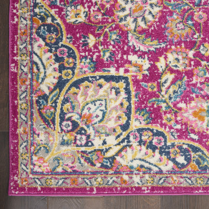 8' Pink Dhurrie Runner Rug