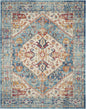 5' X 7' Blue And Ivory Power Loom Area Rug