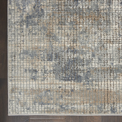 2' X 3' Gray And Ivory Medallion Distressed Area Rug