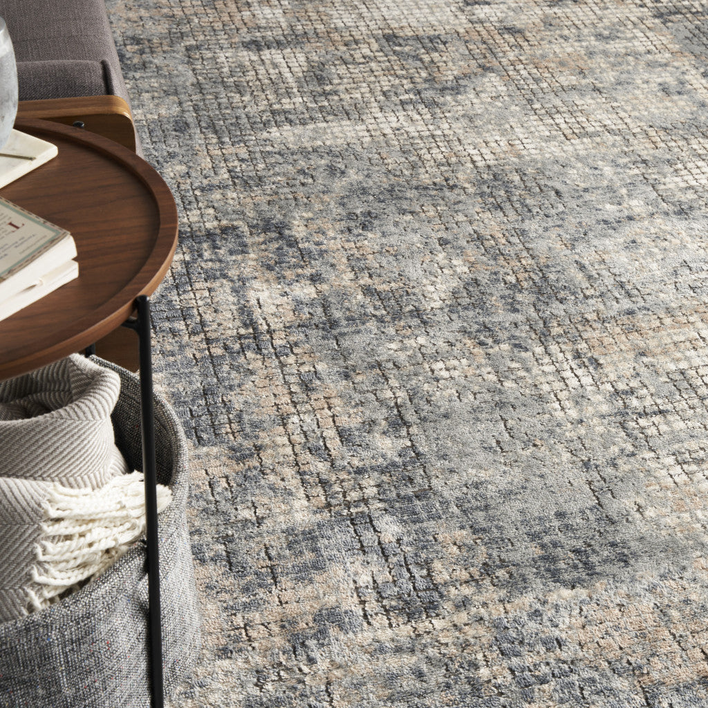 2' X 3' Gray And Ivory Medallion Distressed Area Rug