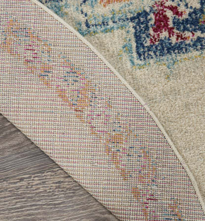 2' X 3' Gray And Ivory Medallion Distressed Area Rug