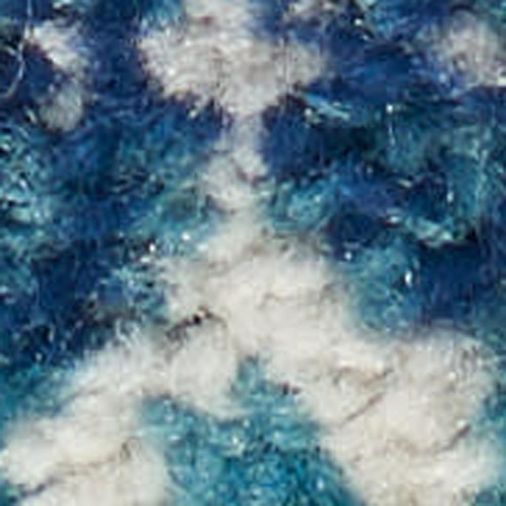 2' X 3' Blue And Ivory Striped Area Rug
