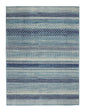 4' X 6' Navy Blue And Ivory Southwestern Area Rug