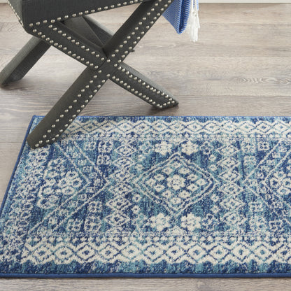 5' X 7' Navy Blue Power Loom Area Rug