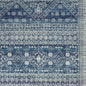 4' X 6' Navy Blue And Ivory Tribal Area Rug