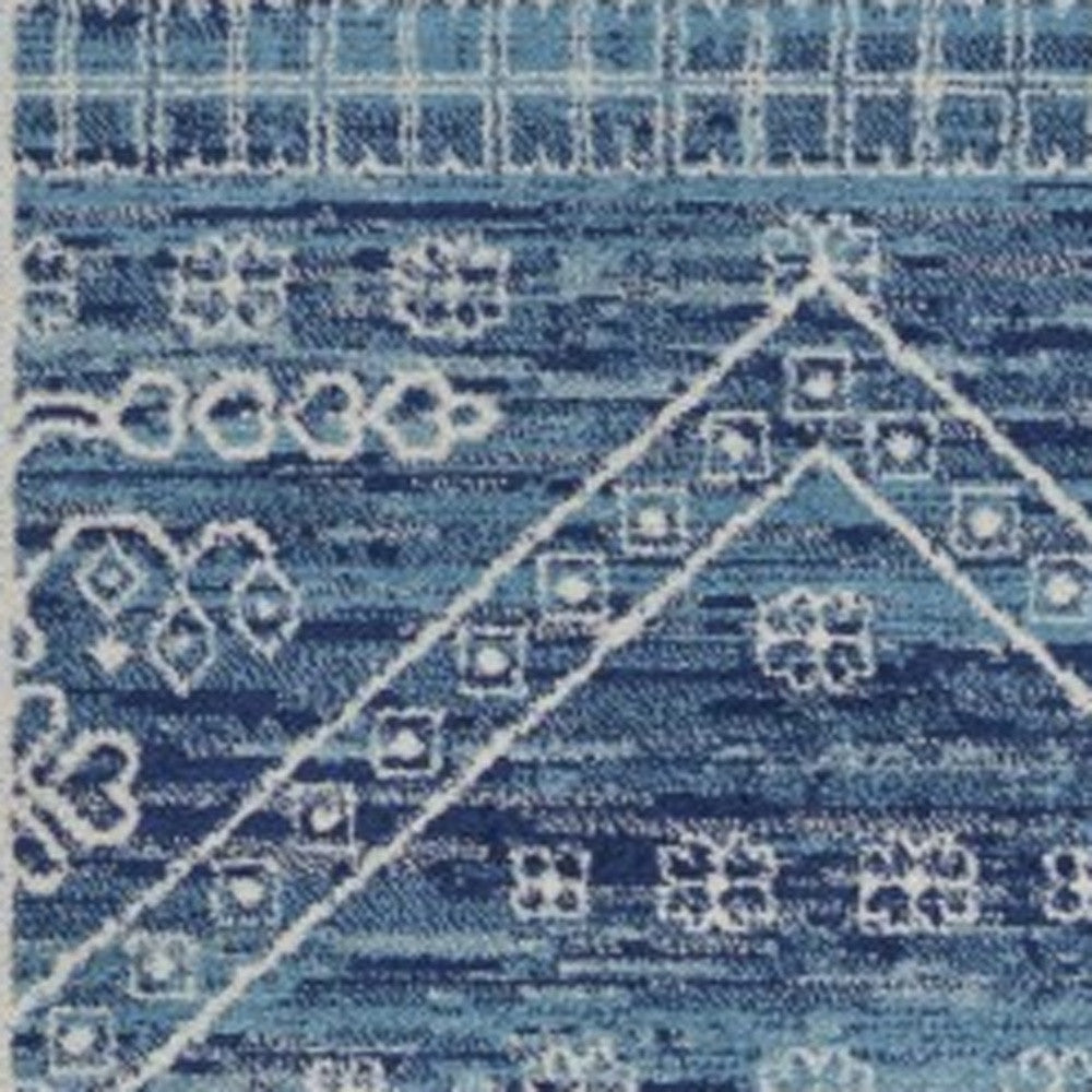 5' X 7' Navy Blue Power Loom Area Rug