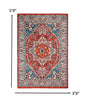 4' X 6' Red And Ivory Power Loom Area Rug