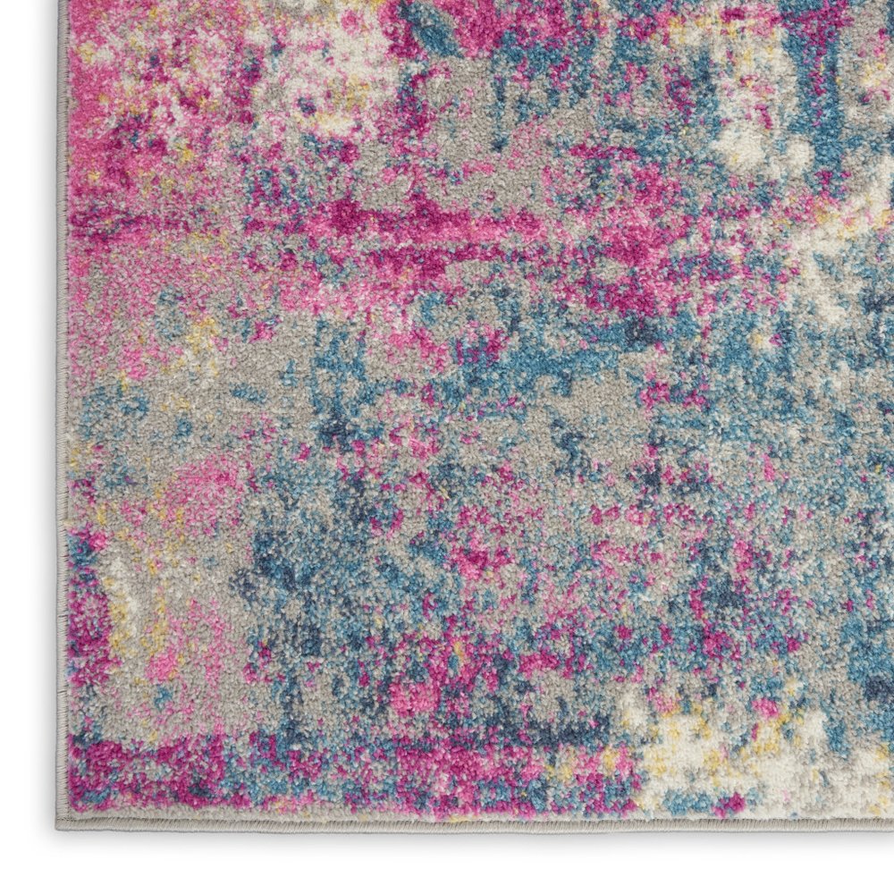 4' X 6' Ivory And Blue Abstract Area Rug