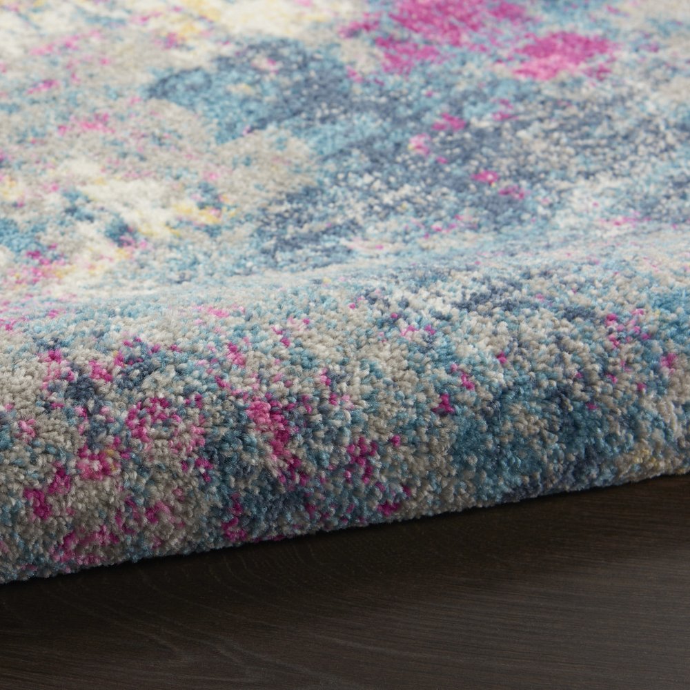 4' X 6' Ivory And Blue Abstract Area Rug
