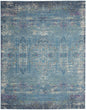 8' X 10' Blue Southwestern Power Loom Area Rug