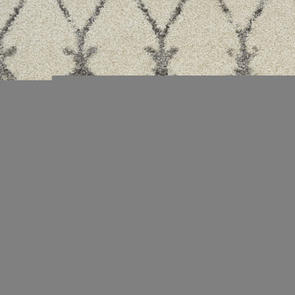 8' X 10' Gray And Ivory Geometric Distressed Area Rug