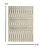 8' Gray Geometric Power Loom Runner Rug