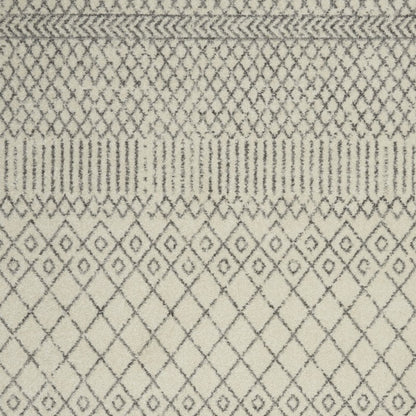 5' X 7' Gray Geometric Power Loom Area Rug