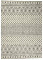 5' X 7' Gray And Ivory Geometric Area Rug