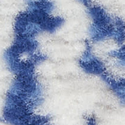 4' X 6' Ivory And Blue Damask Distressed Area Rug