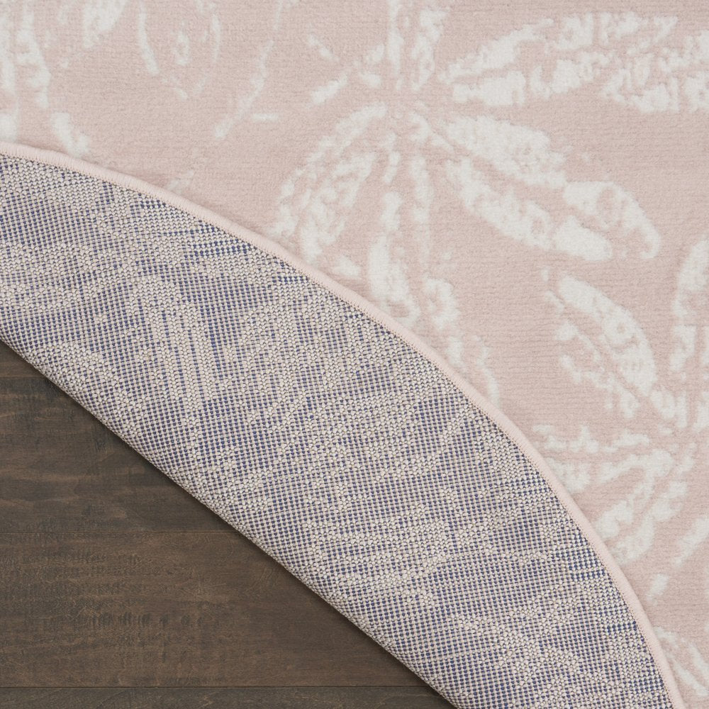 6' X 9' Ivory And Blue Damask Distressed Area Rug