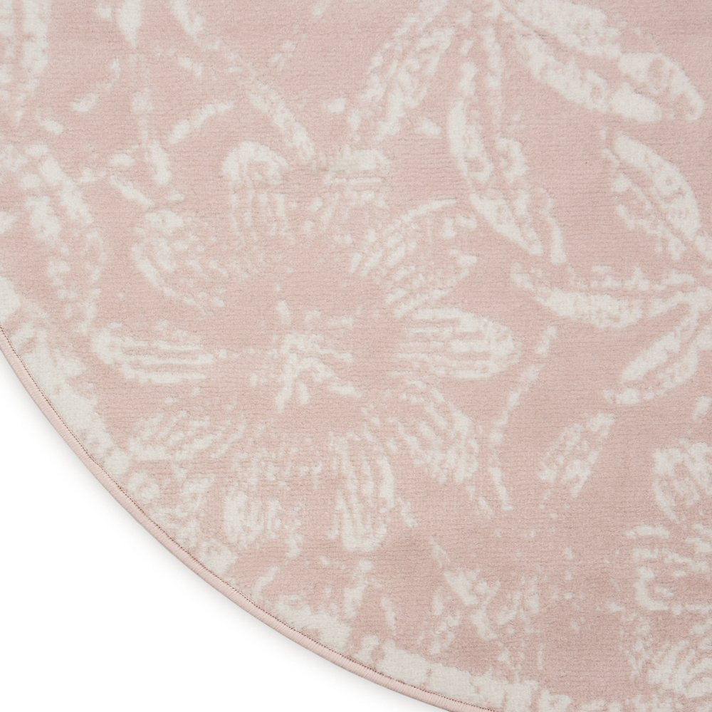 6' X 9' Ivory And Blue Damask Distressed Area Rug