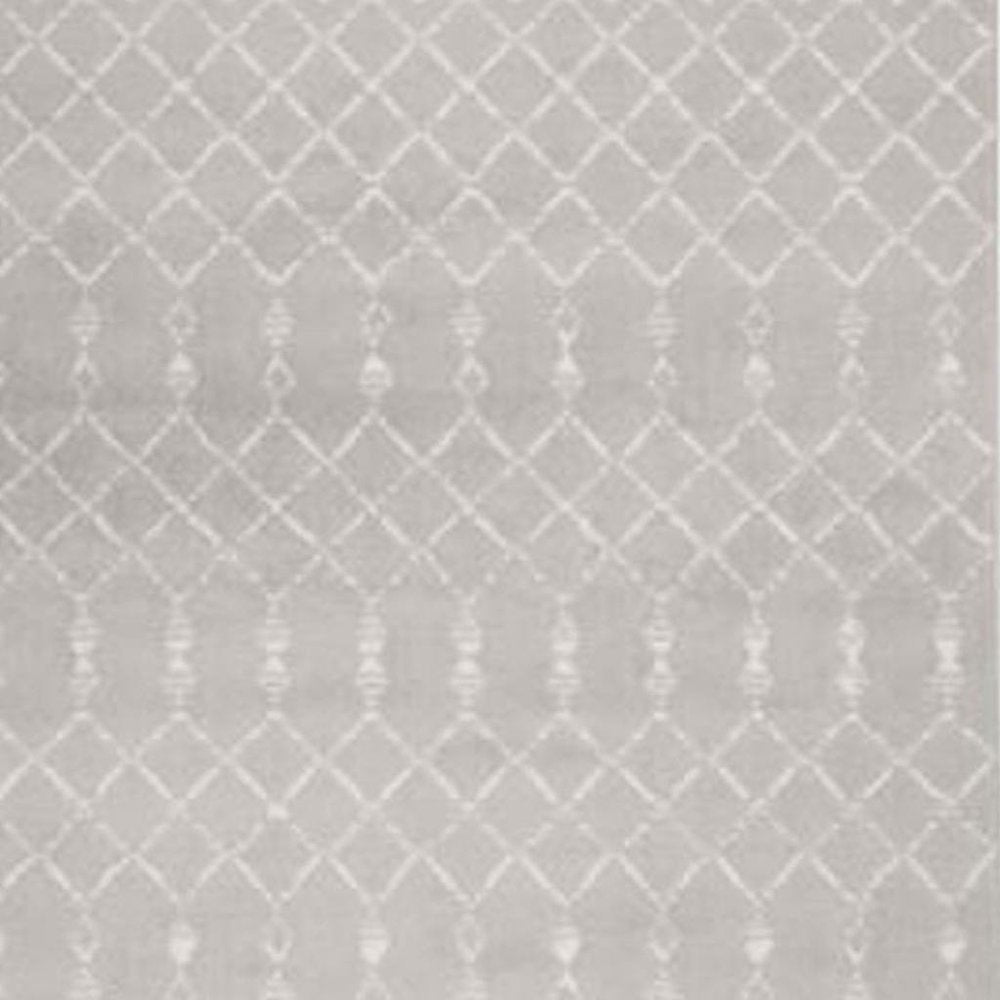 6' X 9' Ivory And Blue Geometric Area Rug