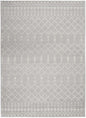 6' X 9' Ivory Geometric Berber Area Rug