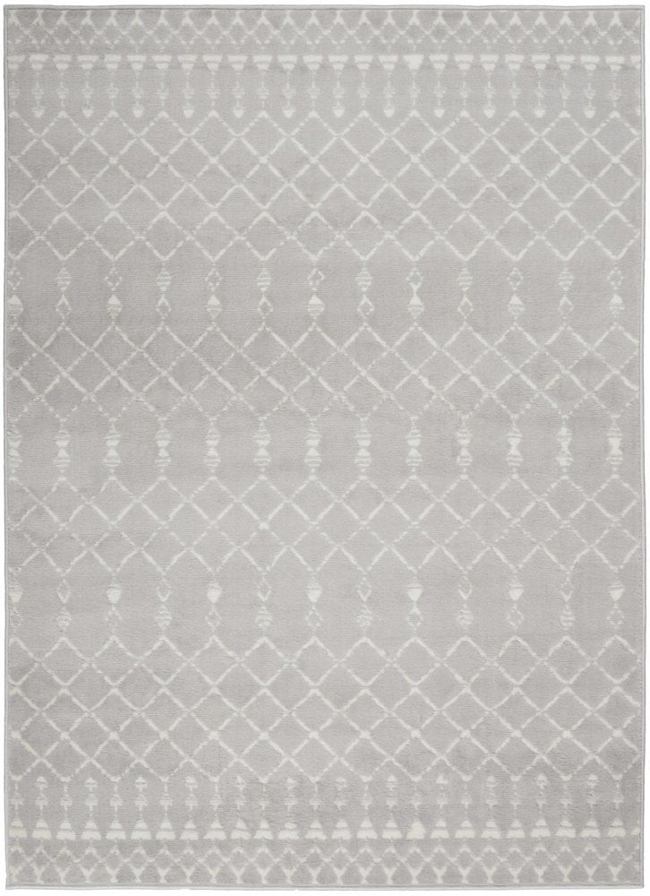 6' X 9' Ivory And Blue Geometric Area Rug