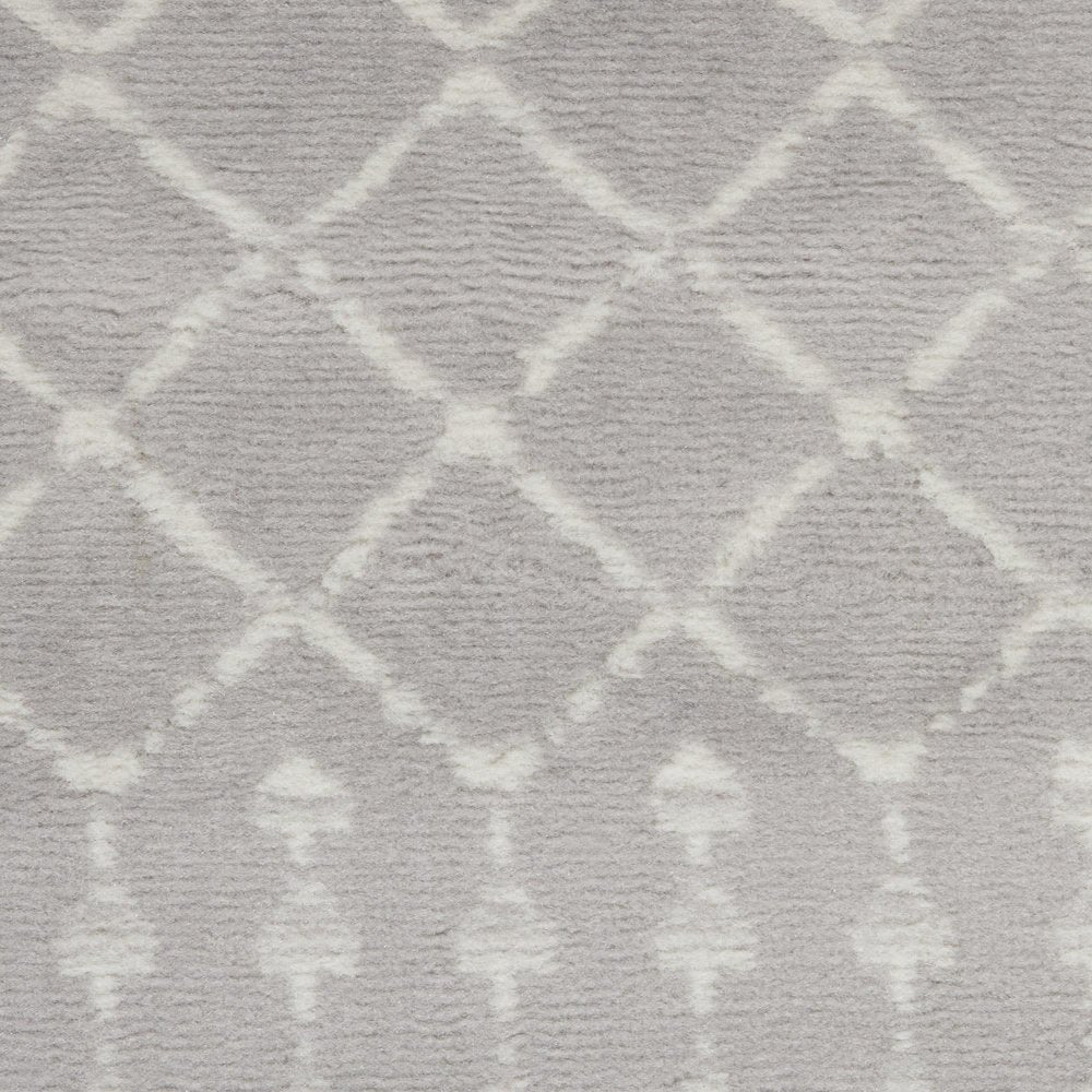 5' X 7' Ivory And Blue Geometric Area Rug